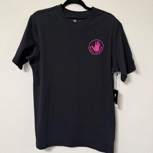 Body Glove Mens Black Graphic Beach Shirt Surfer Logo Casual Tee Size Small